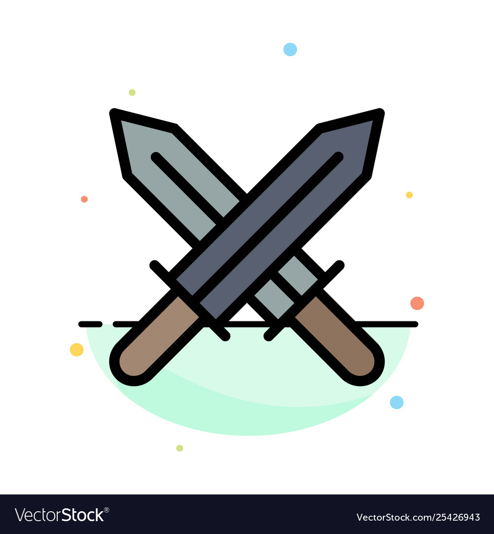 Sword ireland swords abstract flat color icon