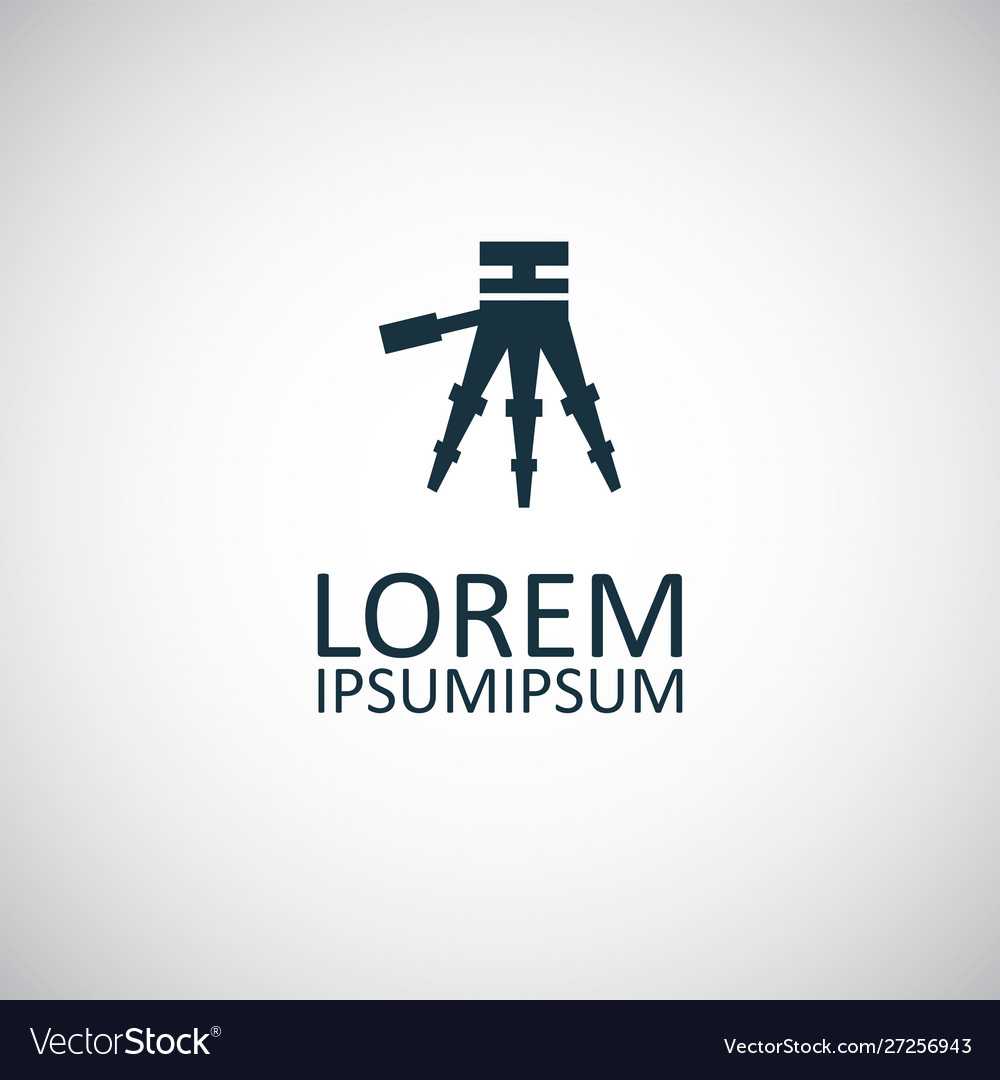 Tripod icon for web and ui on white background