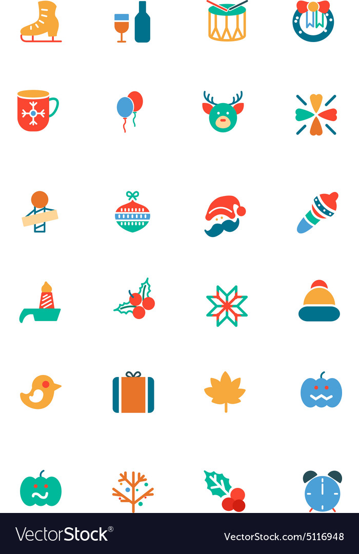 Weihnachtsfarbene Icons 4