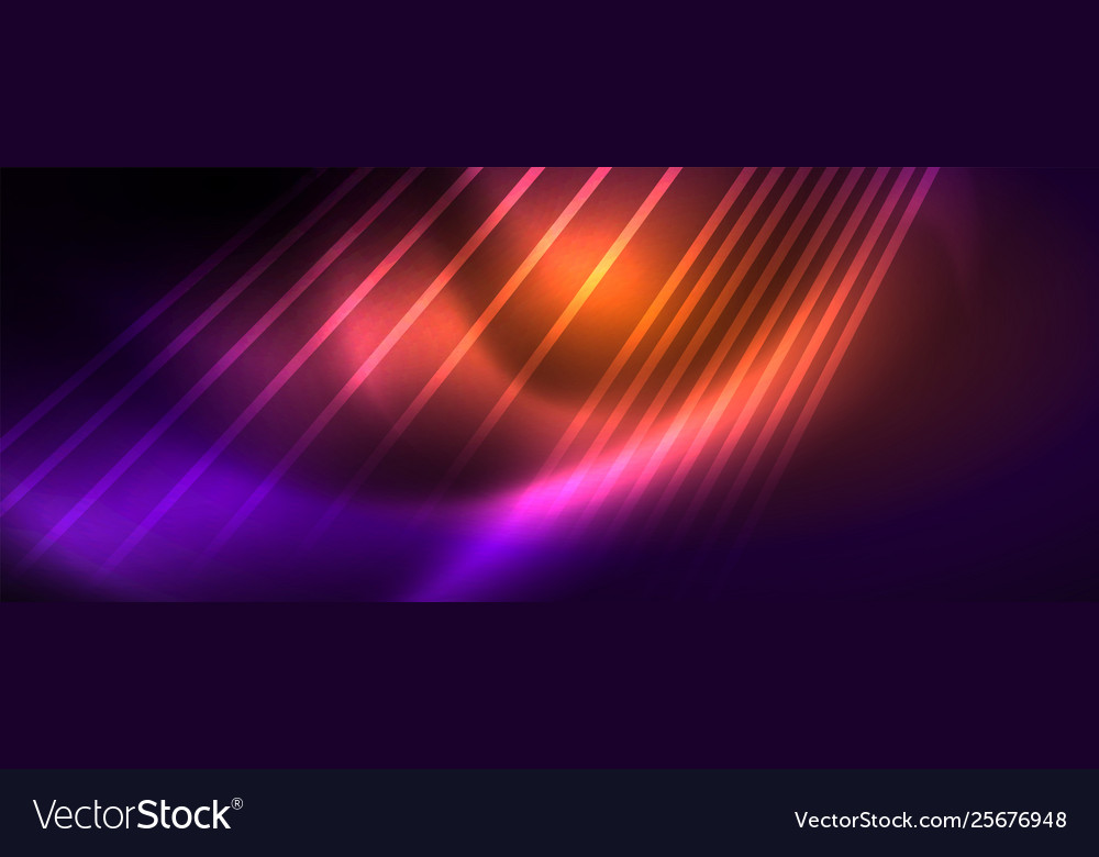 Color light with lines outer space background vector image Color light with lines outer space background