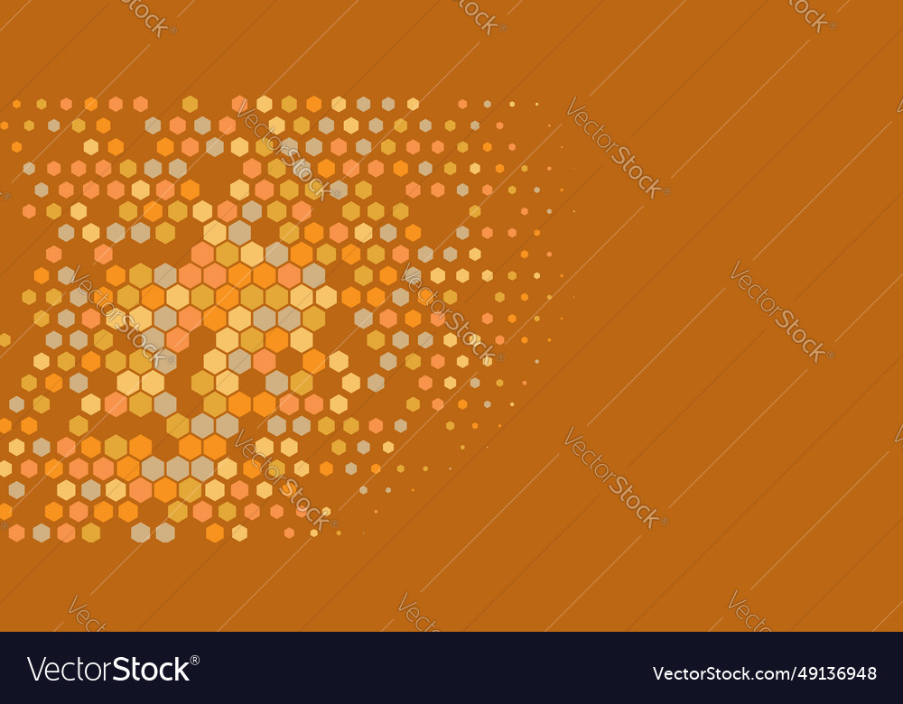 Geometric multi size hexagon with color