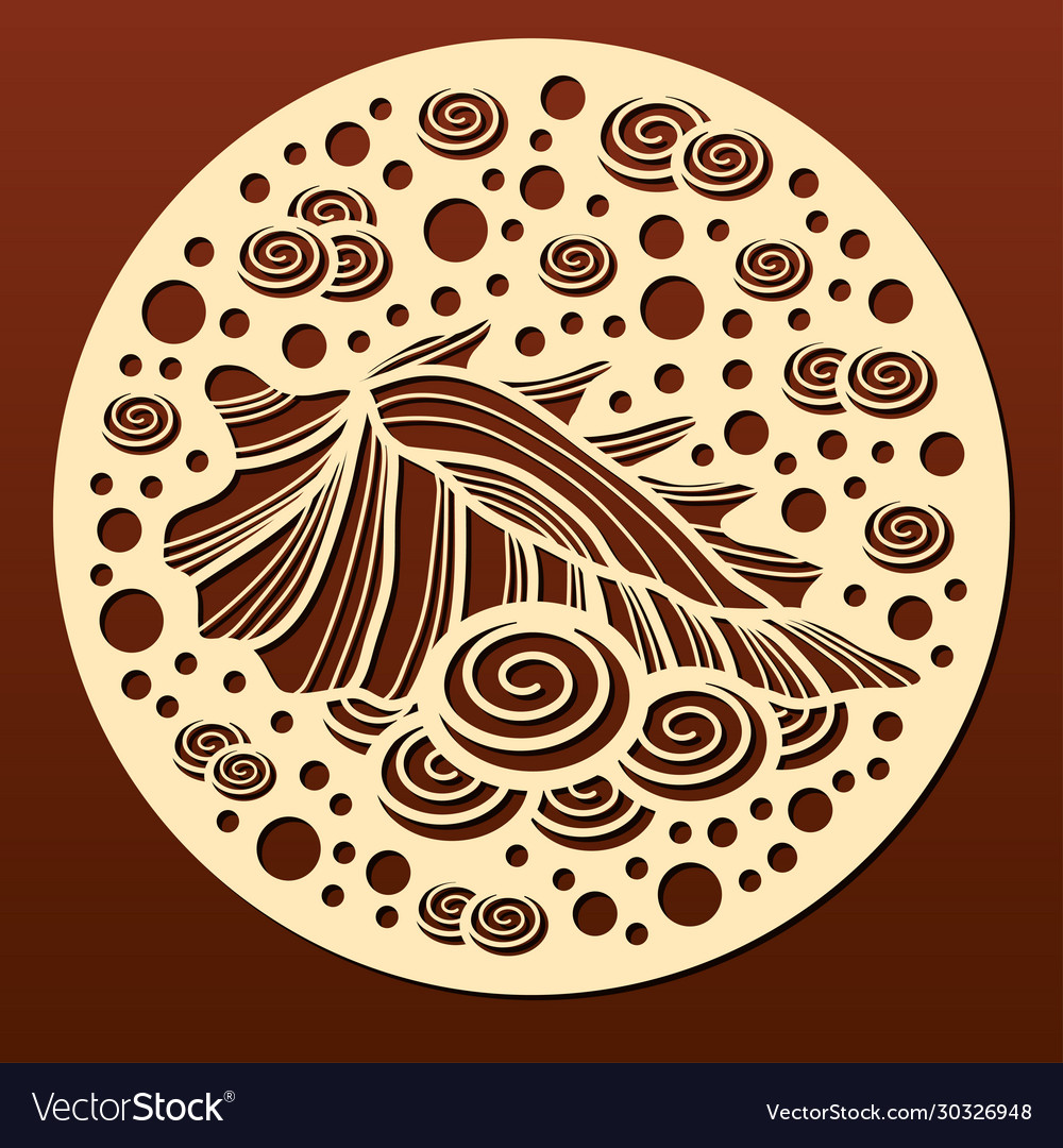 Laser Cut Seashell Panel Template