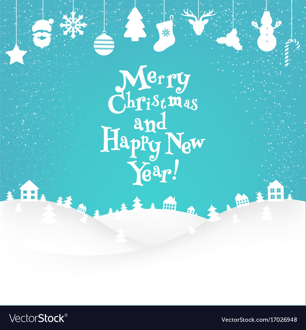 New year postcard Royalty Free Vector Image - VectorStock