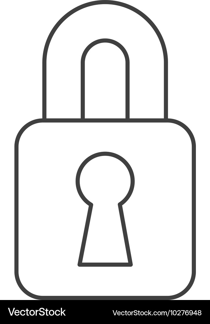 Safe secure padlock security isolated icon Vector Image