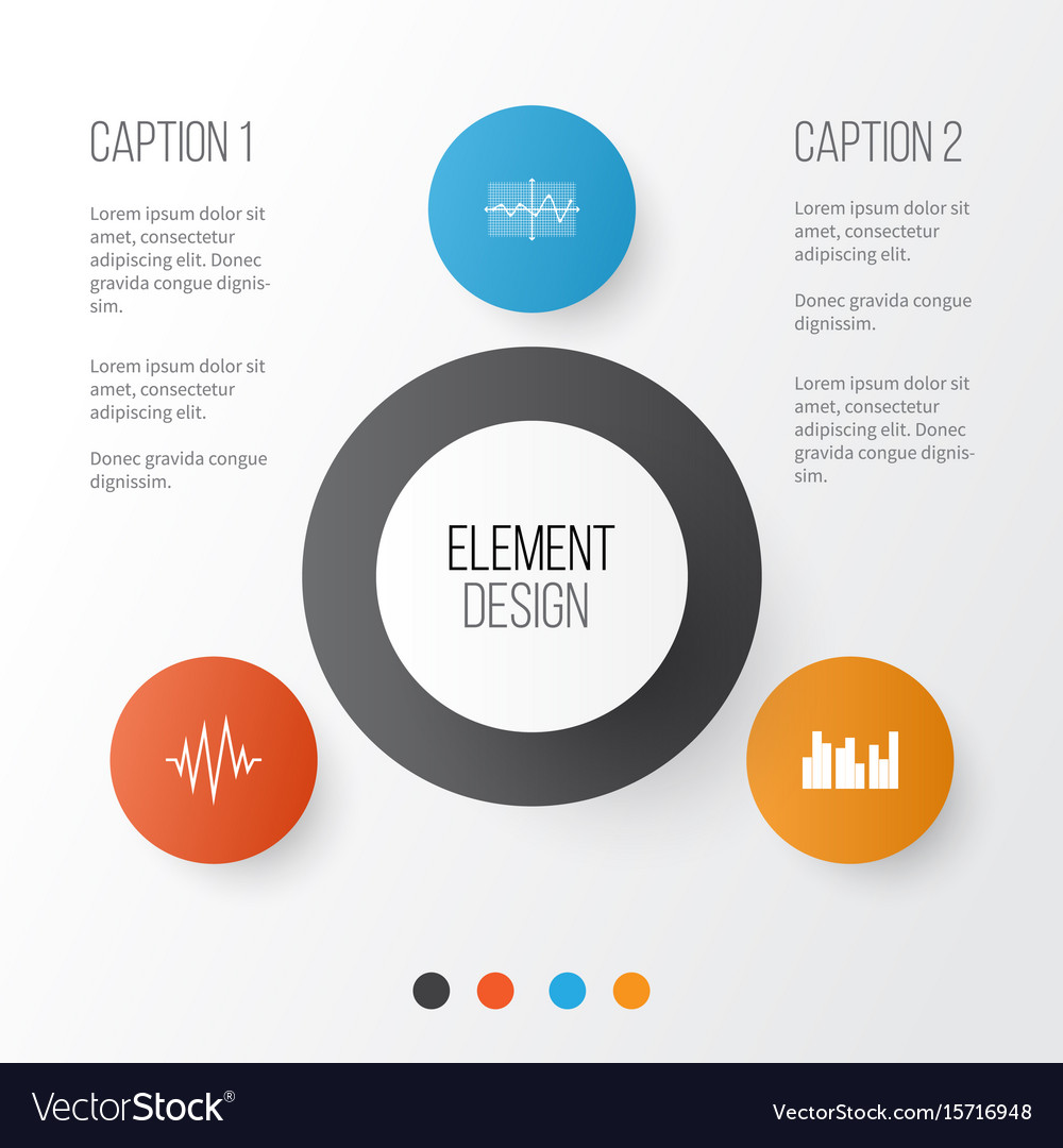 Set of graphs diagrams and statistics icons