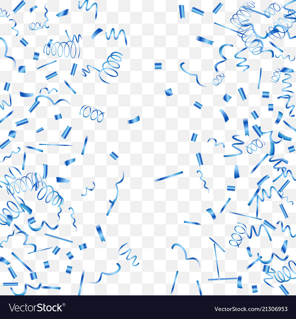 Abstract background with falling blue confetti