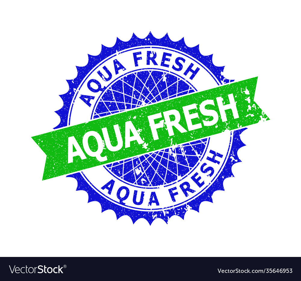 Aqua fresh bicolor rosette unclean stamp