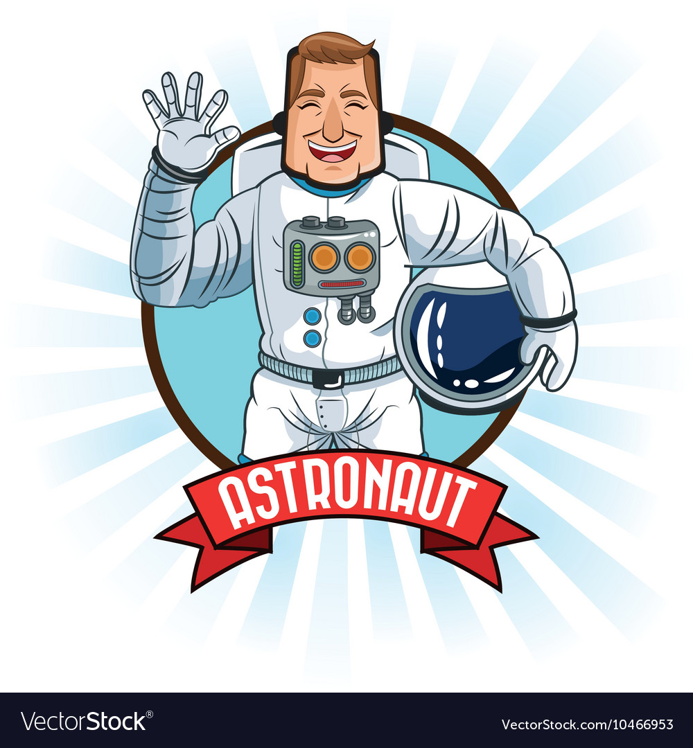 Astronaut space cartoon design Royalty Free Vector Image