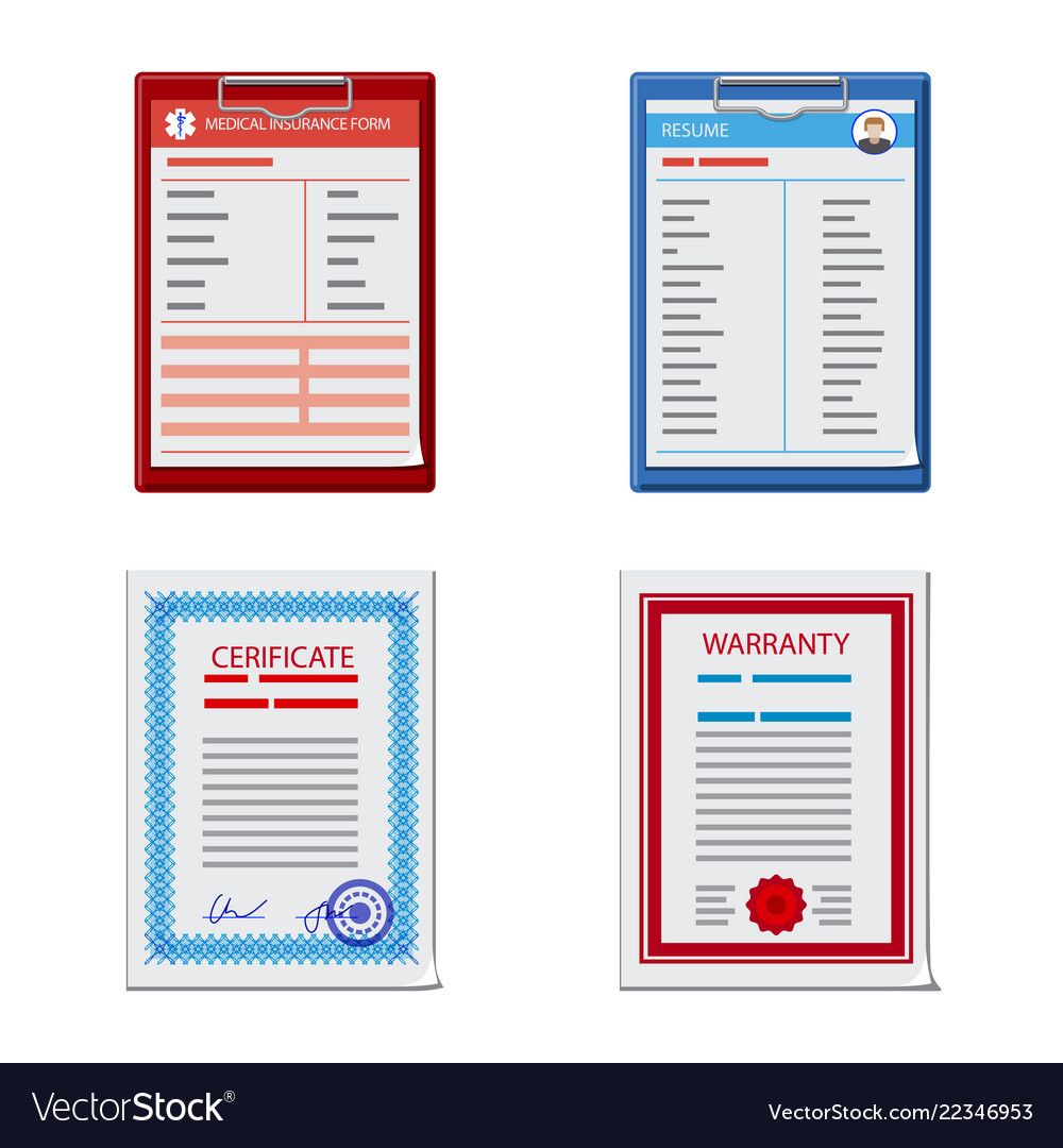Design of form and document symbol vector image Design of form and document symbol