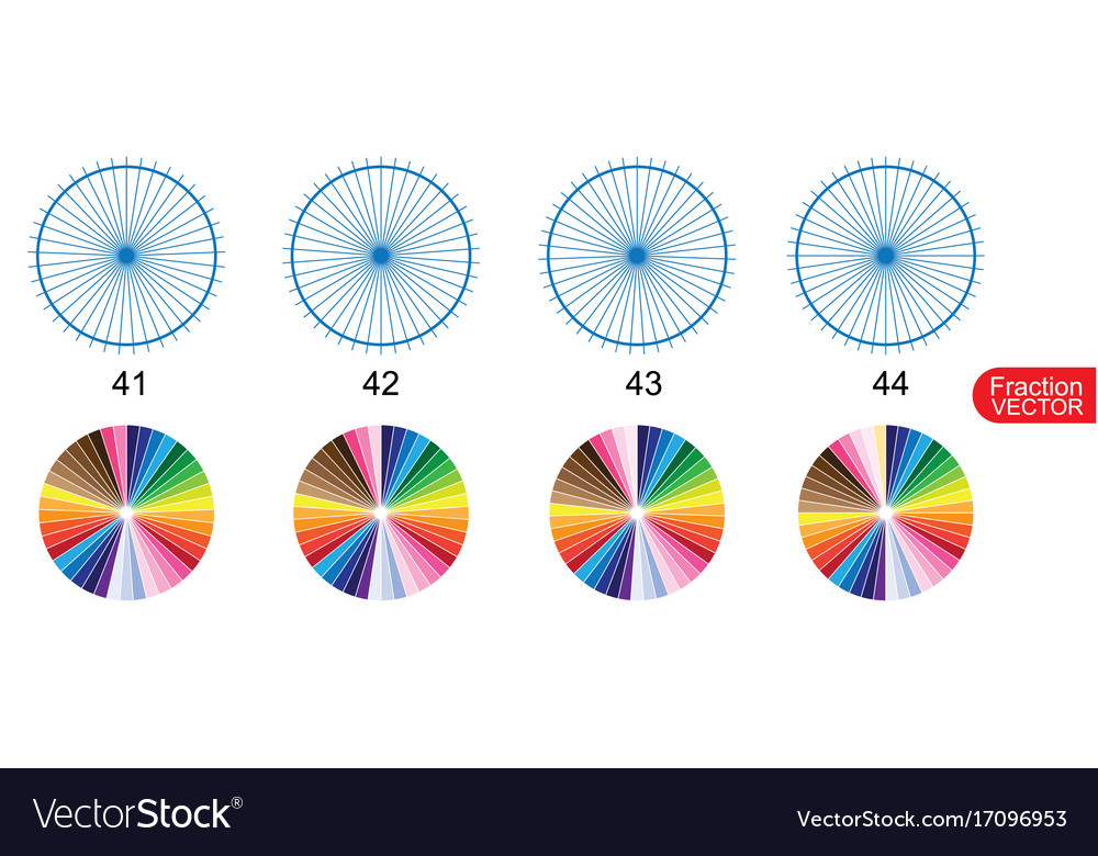 Fraction for education on white background Vector Image