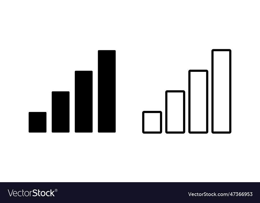 Growing graph icon set chart diagram