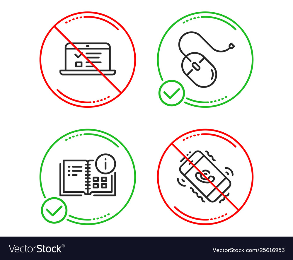 Instruction info web lectures and computer mouse vector image Instruction info web lectures and computer mouse