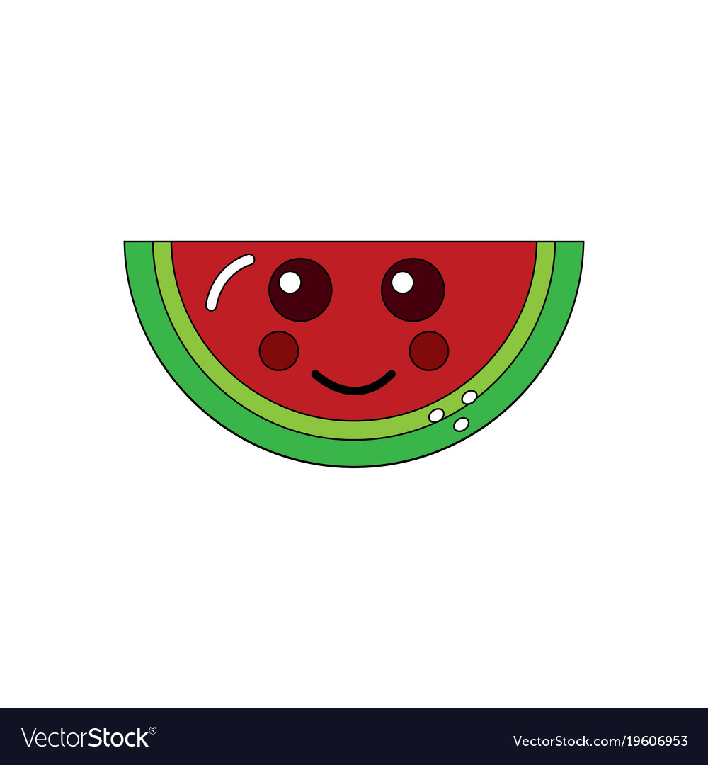 Kawaii watermelon fruit character cute funny