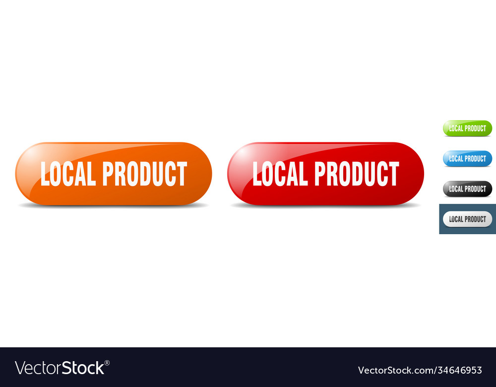 Local product button key sign push set