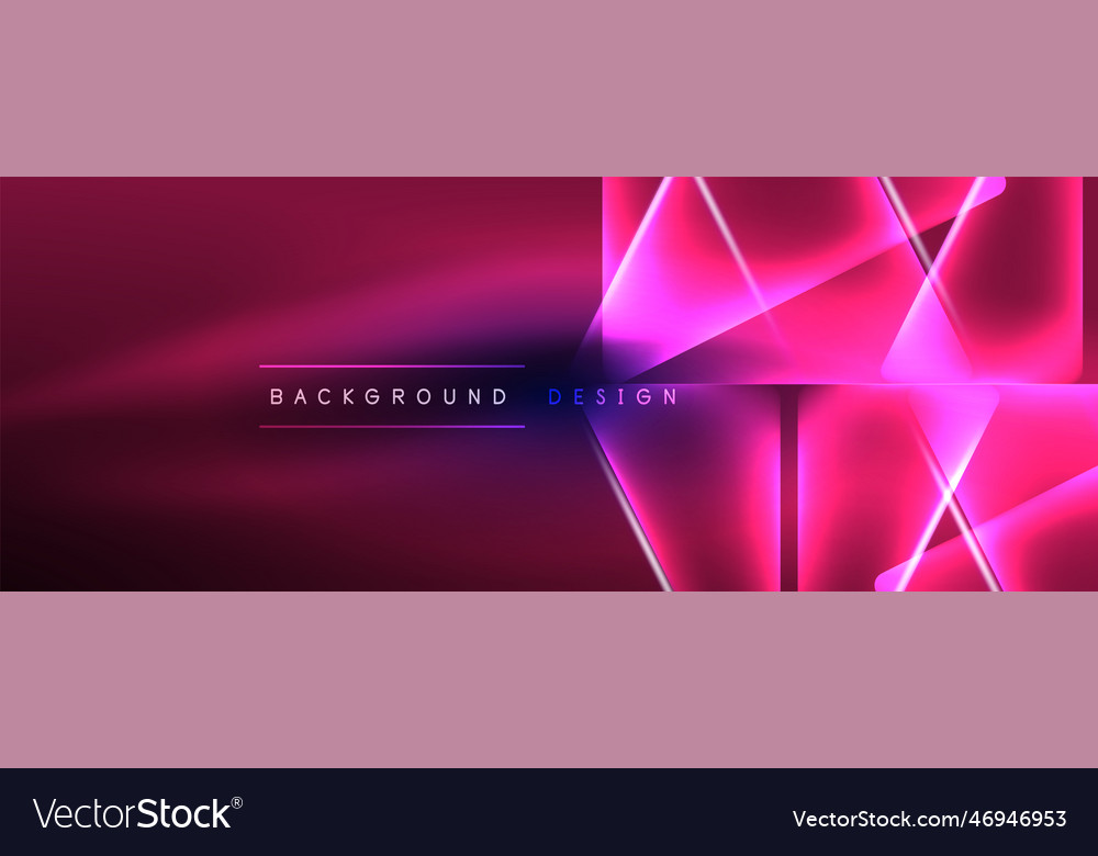 Neon lights hacking geometric background virtual Vector Image