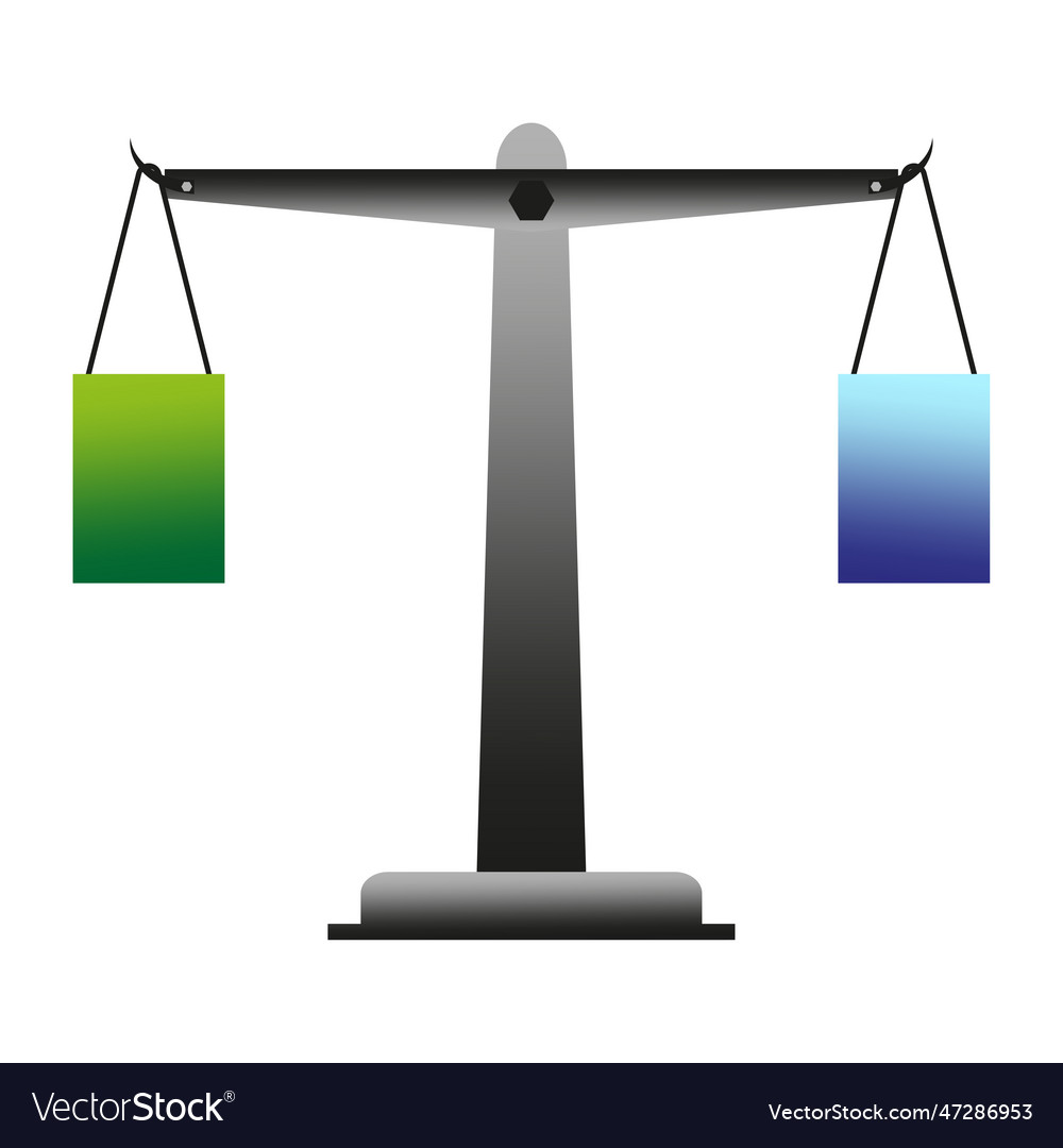 Scales great design for any purposes comparison vector image Scales great design for any purposes comparison