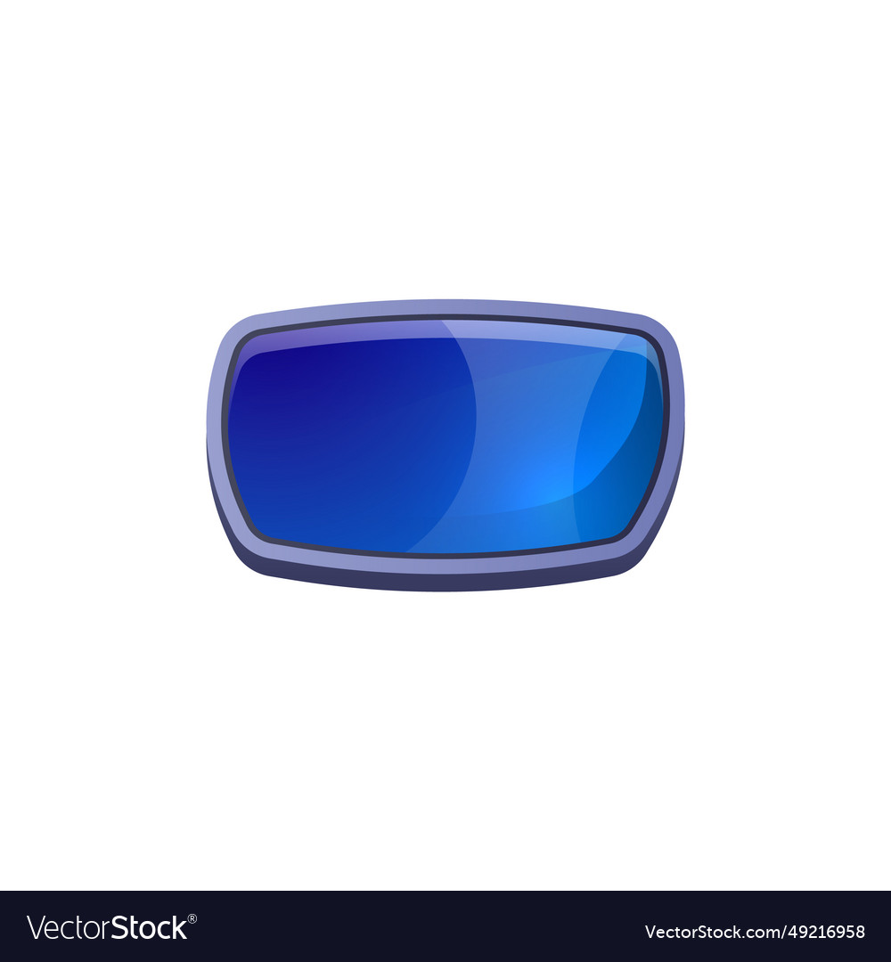 Blue button for game flat style