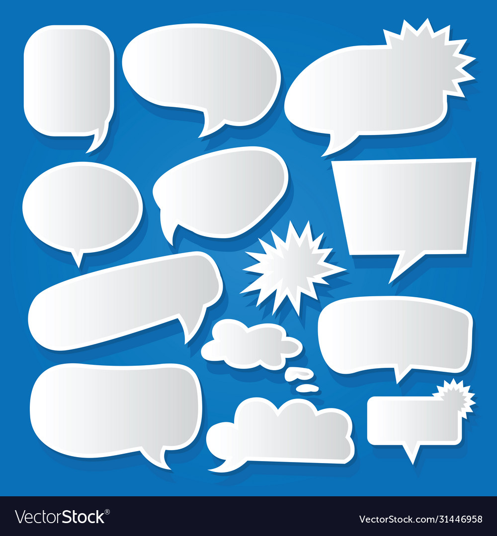 Comic bubble speech balloons cartoon