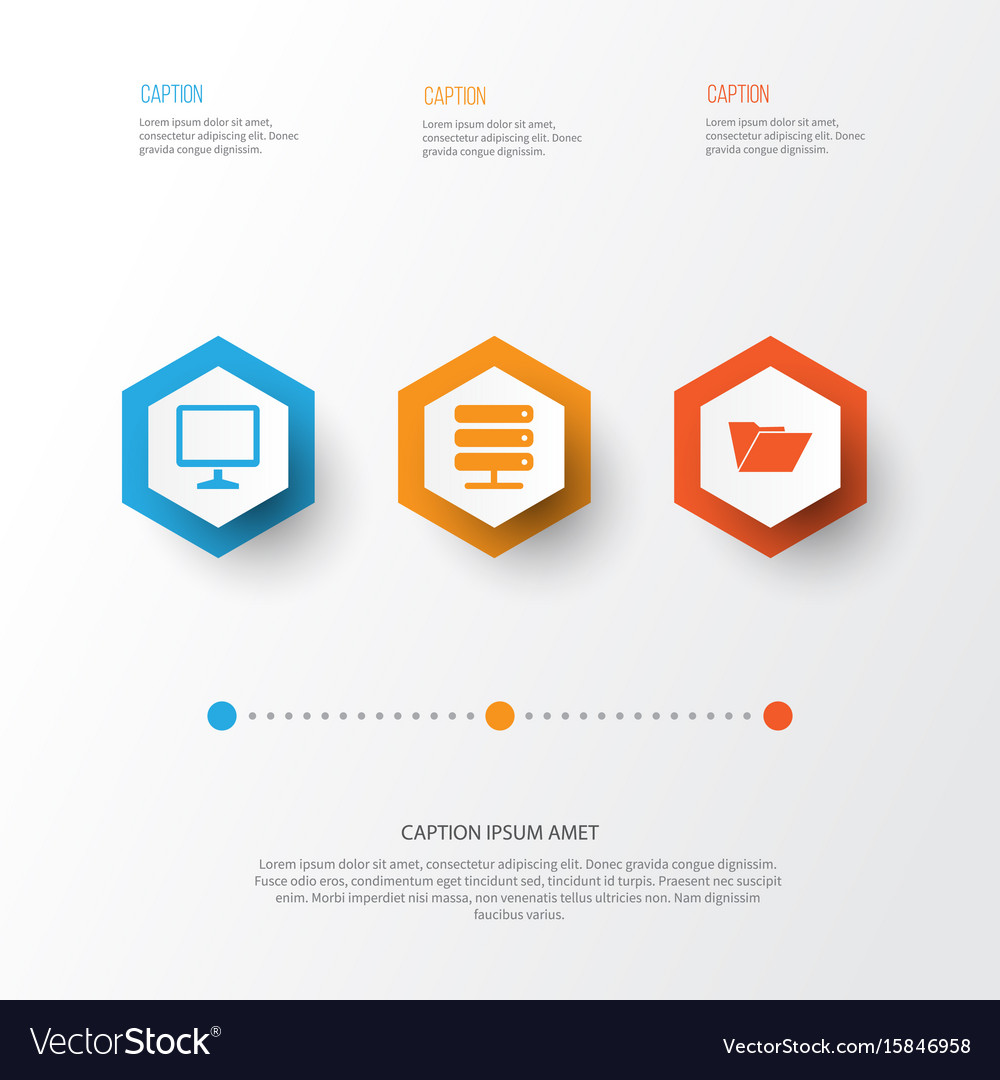 Computer icons set collection of desktop
