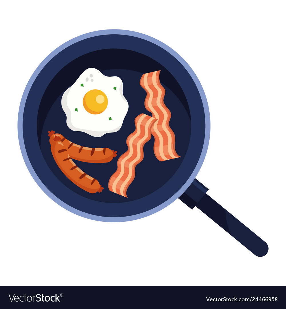 Leckeres leckeres Frühstück Cartoon Vector Image Leckeres leckeres Frühstück Cartoon