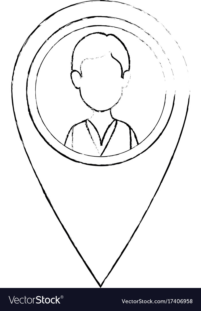 Delivery worker with pointer location