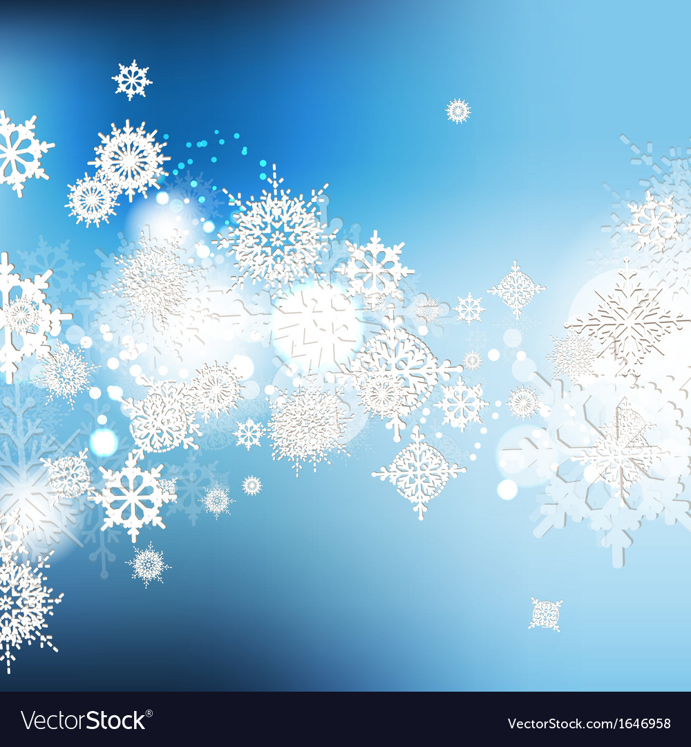 Elegant christmas background with snowflakes Vector Image