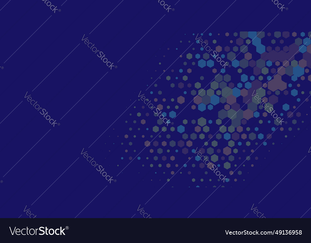 Geometric multi size hexagon with color
