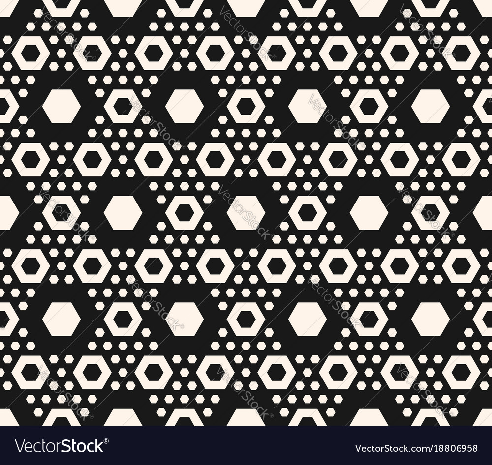 Geometric seamless pattern with hexagon