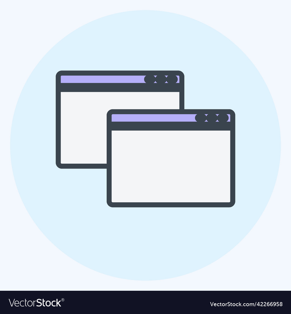 Icon windows suitable for web interface symbol Vector Image Icon windows suitable for web interface symbol