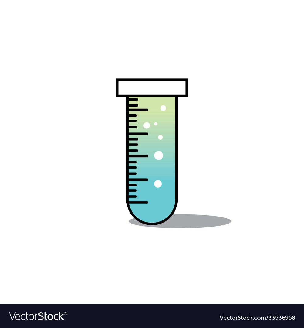 Laboratory fluid tools icon line with color design Vector Image Laboratory fluid tools icon line with color design