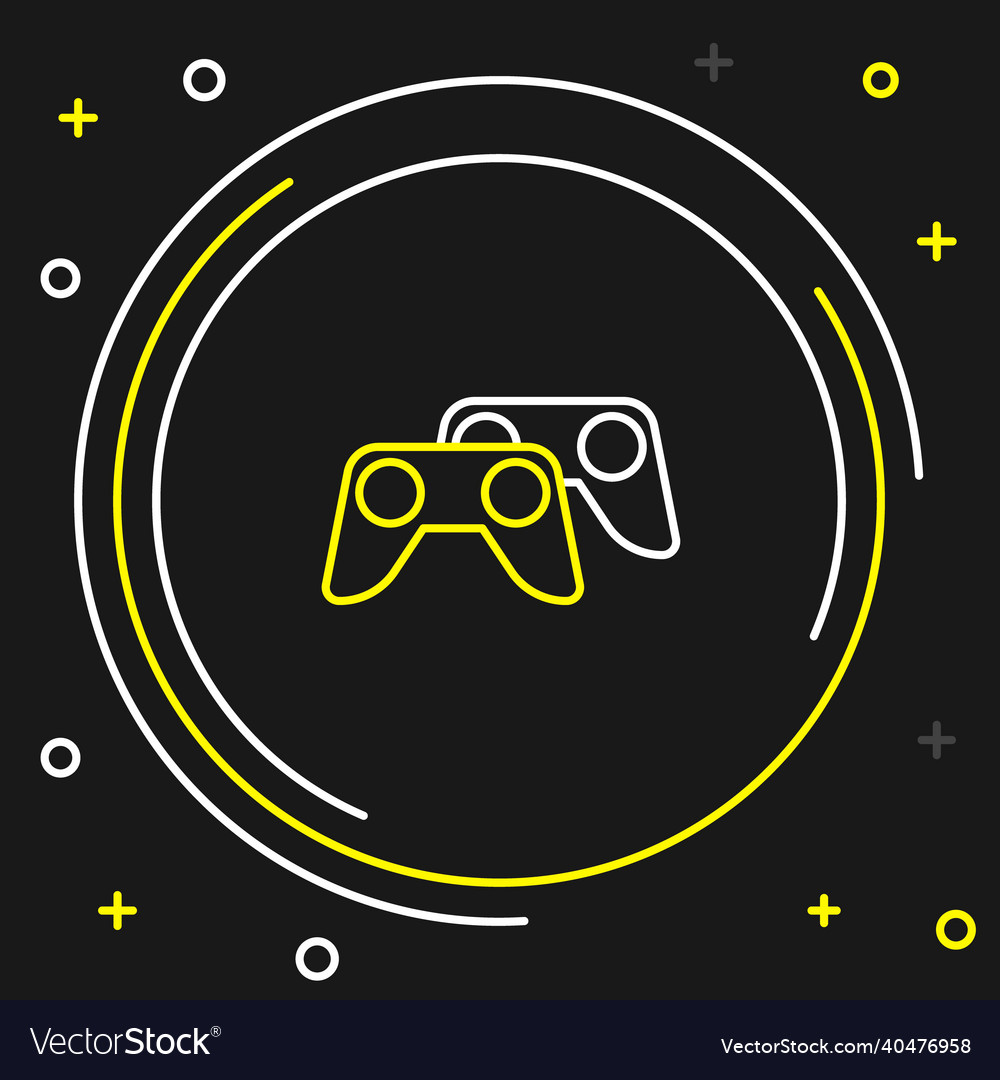 Line game controller or joystick for console vector image Line game controller or joystick for console