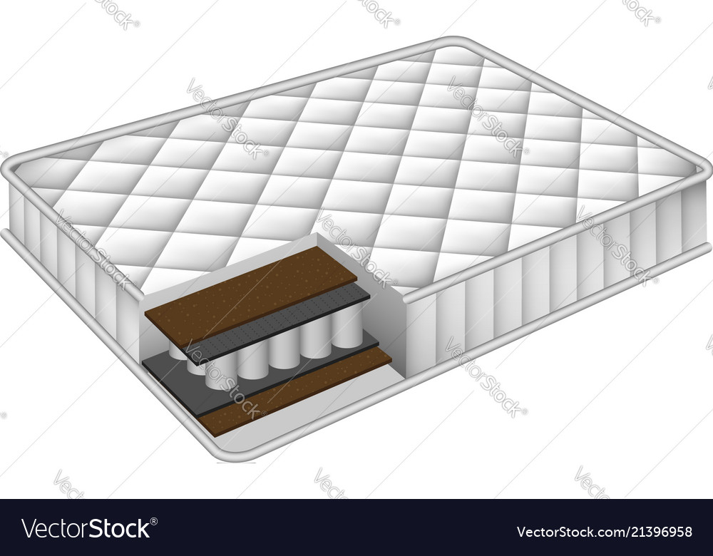 Mattress cut out mockup realistic style