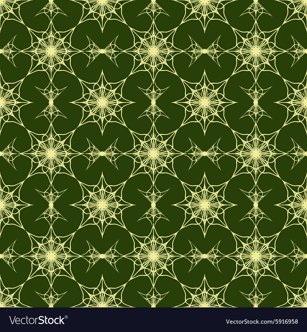 Seamless pattern on green background