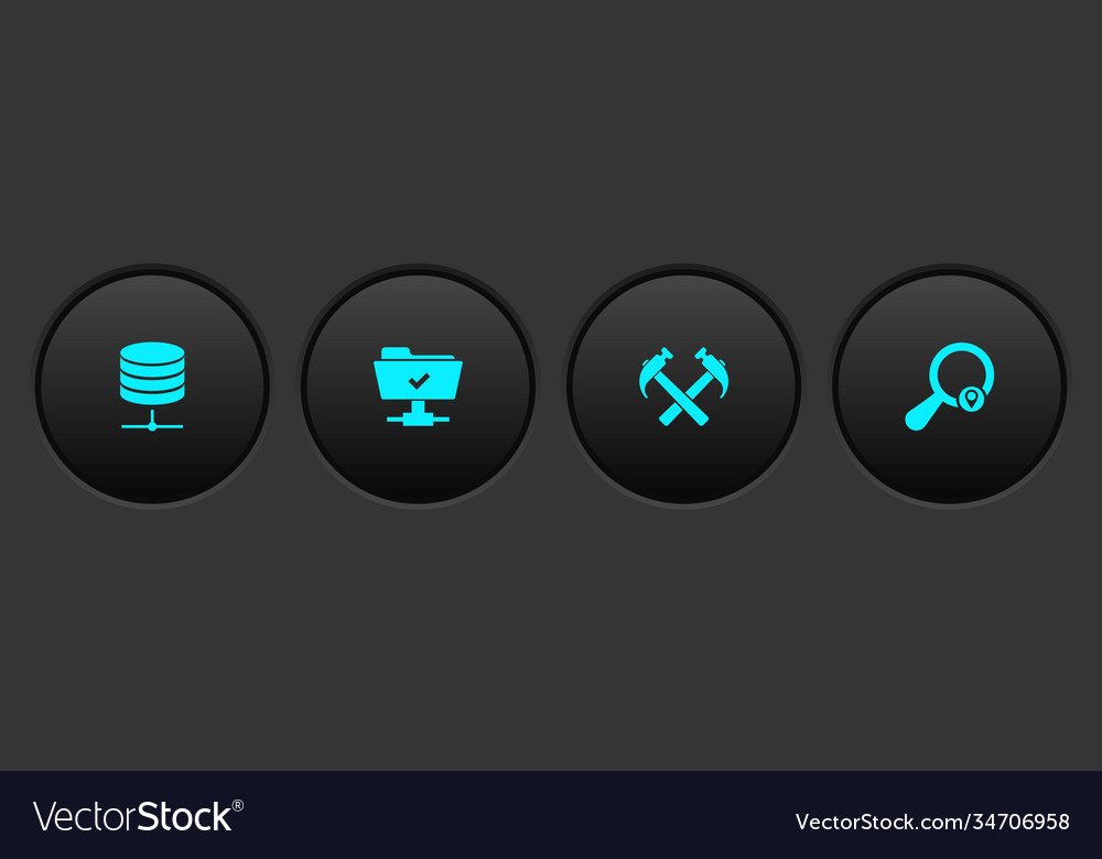 Set server data web hosting ftp operation vector image Set server data web hosting ftp operation
