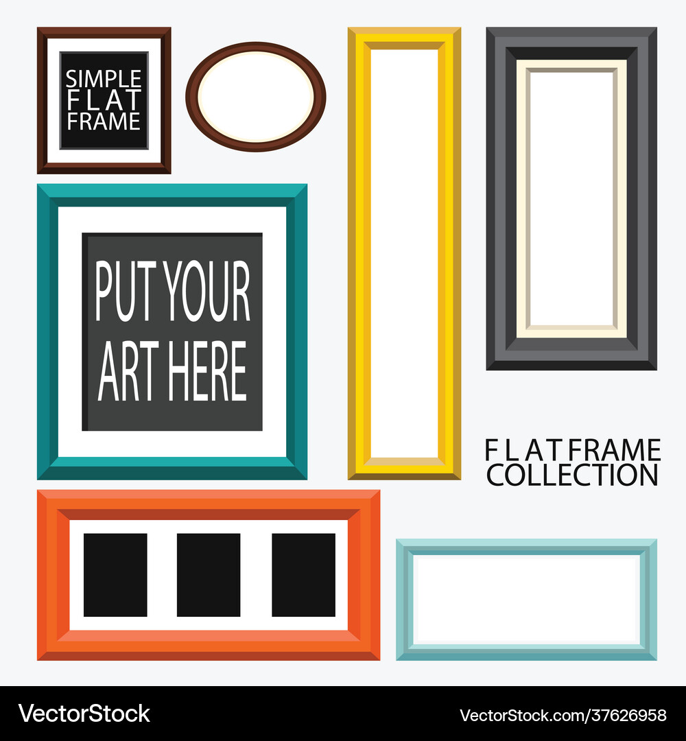 Simple flat frame Royalty Free Vector Image - VectorStock