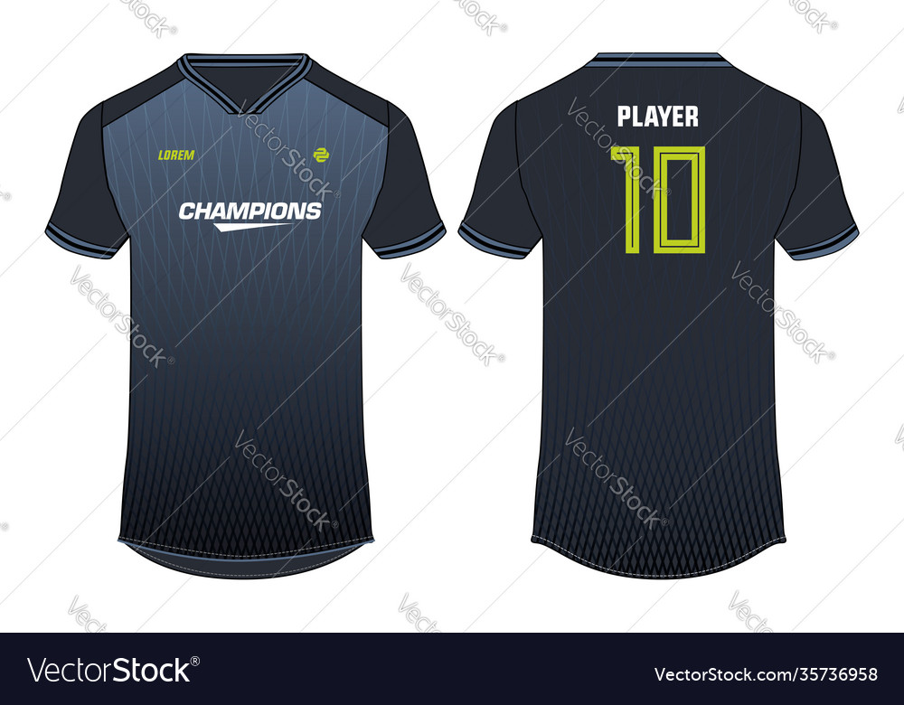 Sports jersey t-shirt design concept template Vector Image