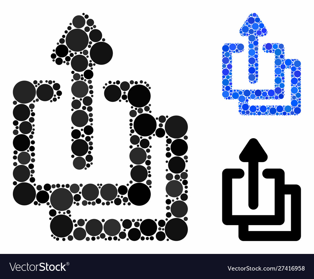 Uploads composition icon circles vector image Uploads composition icon circles