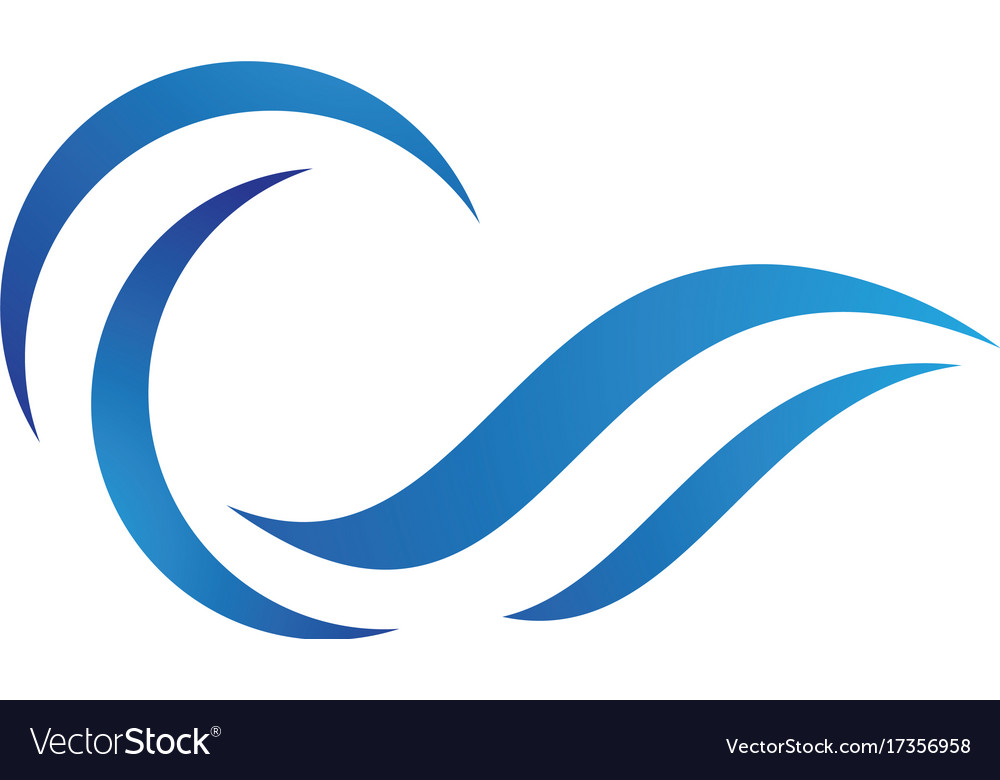 Water Wave Symbol And Icon Logo Template Vector Image