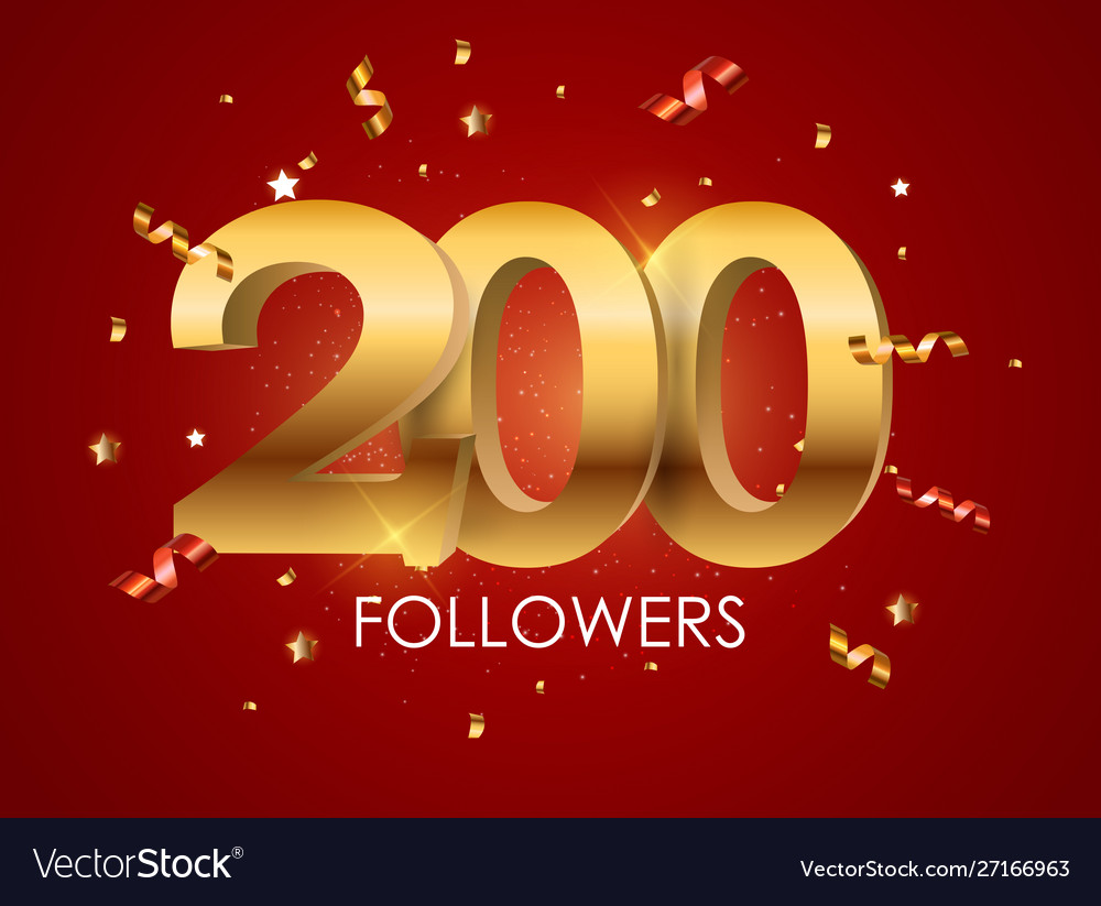 200 followers background template