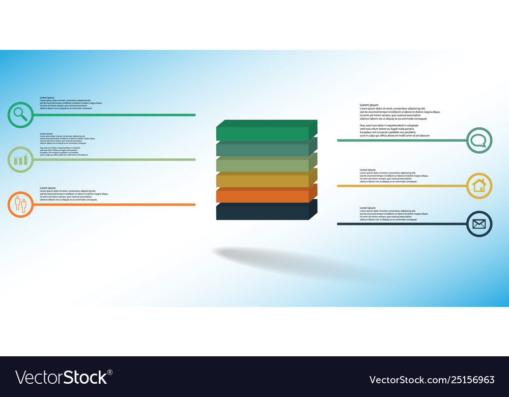 3d infographic template with embossed cube vector image 3d infographic template with embossed cube