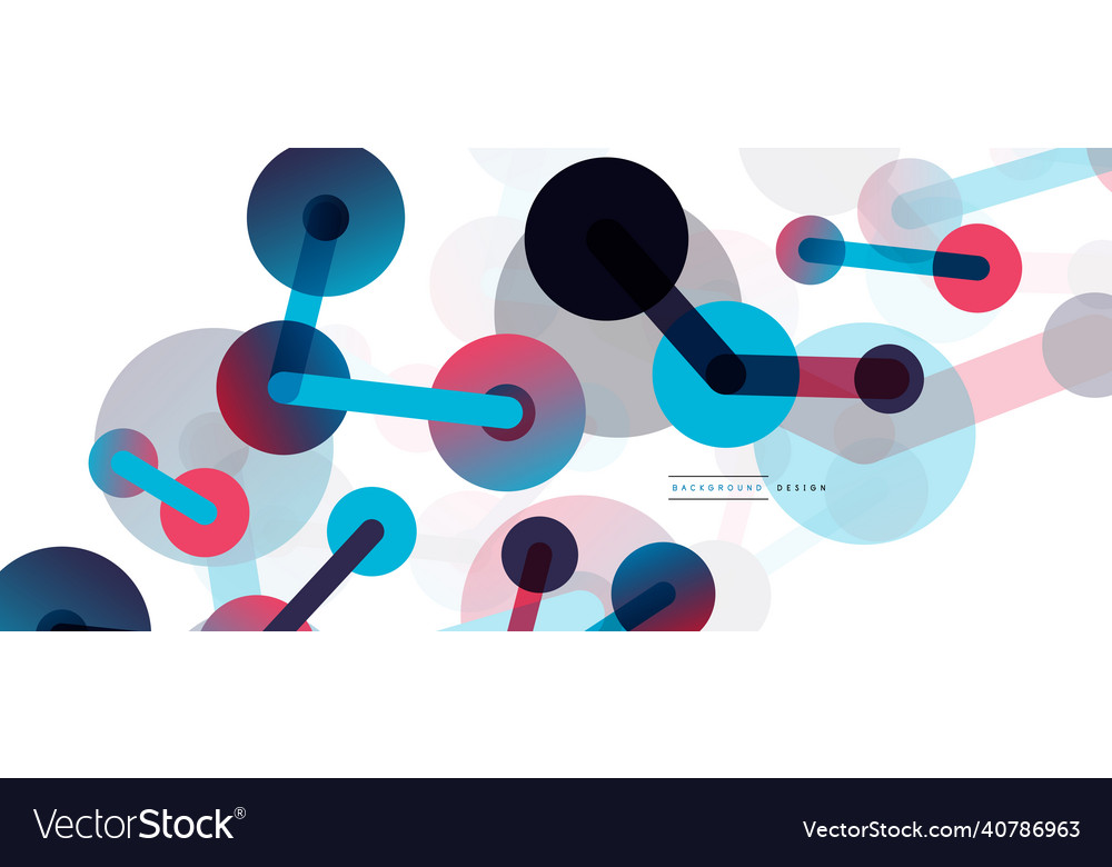 Abstract background round dots connected by lines