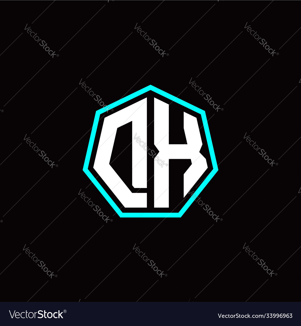 D x initials modern polygon logo template