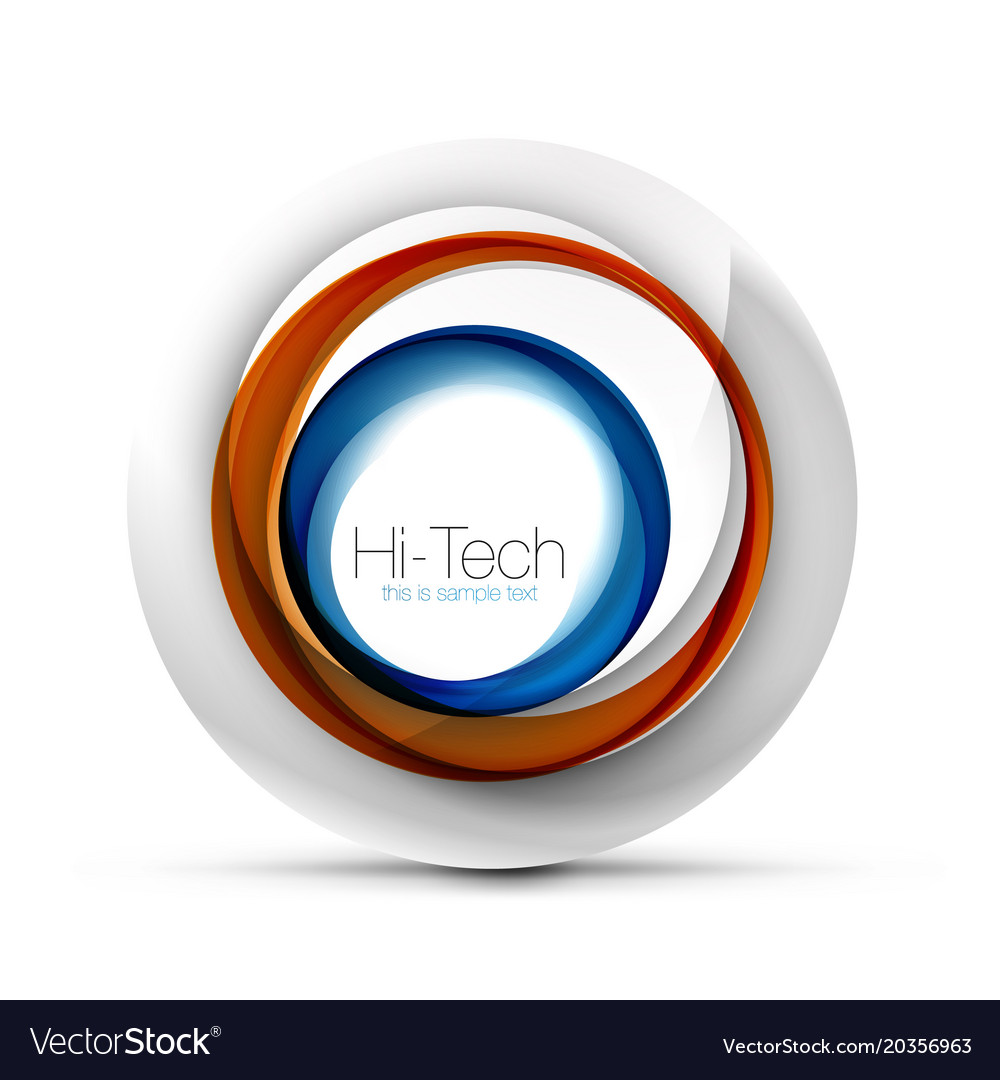 Digital techno sphere web banner button or icon