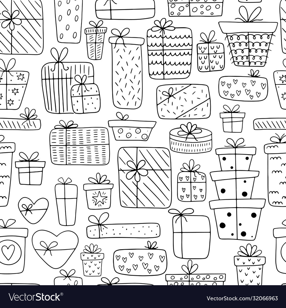 Handgezeichnete verschiedene Geschenkboxen vector image Handgezeichnete verschiedene Geschenkboxen