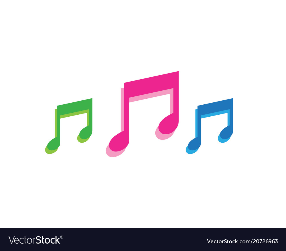 Music play symbols logo and icons template Vector Image