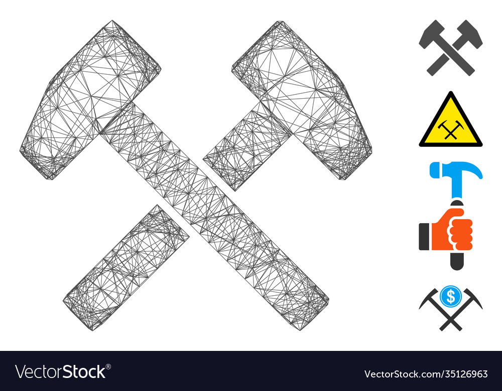 Net work hammers mesh Vector Image Net work hammers mesh