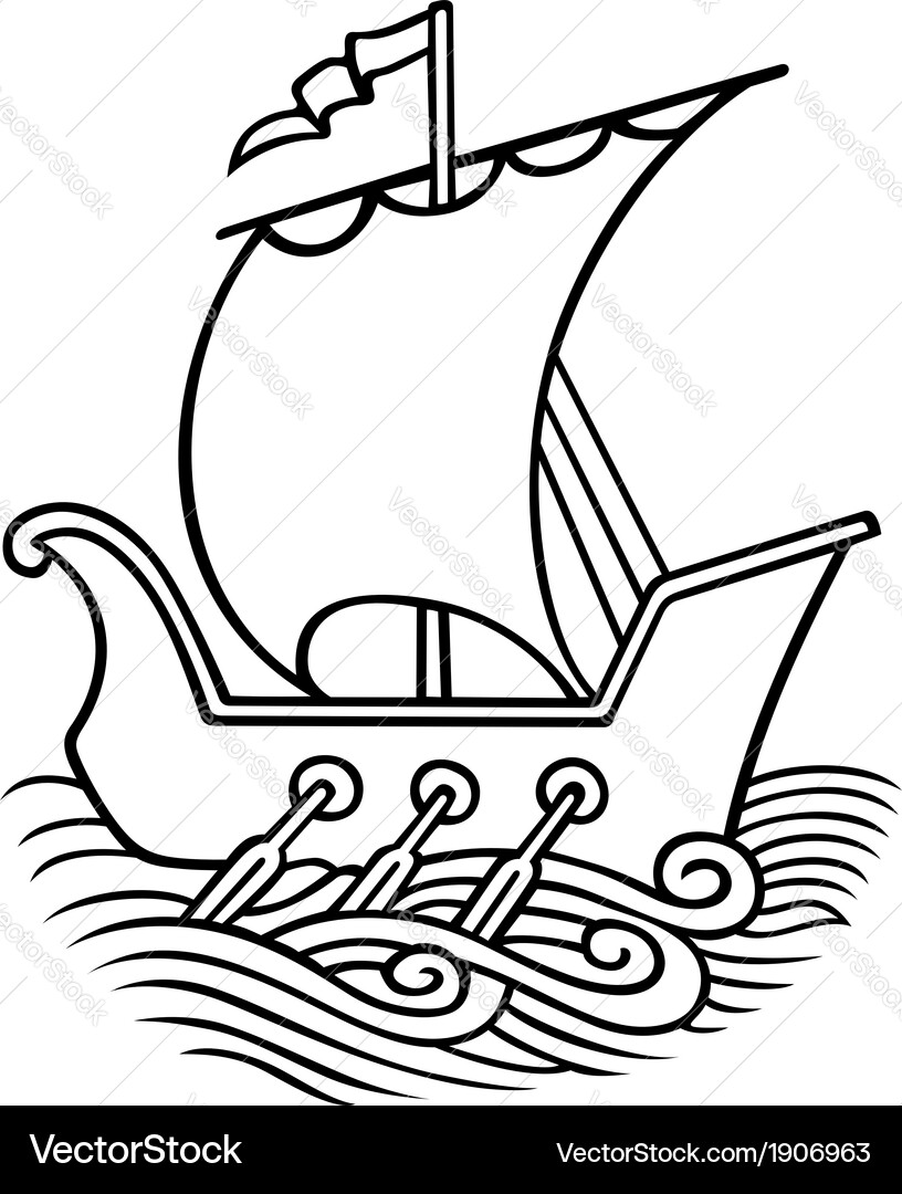 Sail ship Royalty Free Vector Image - VectorStock