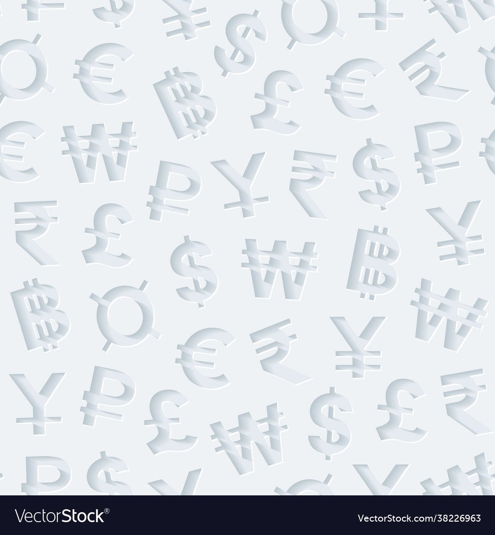 Seamless pattern with currency symbols