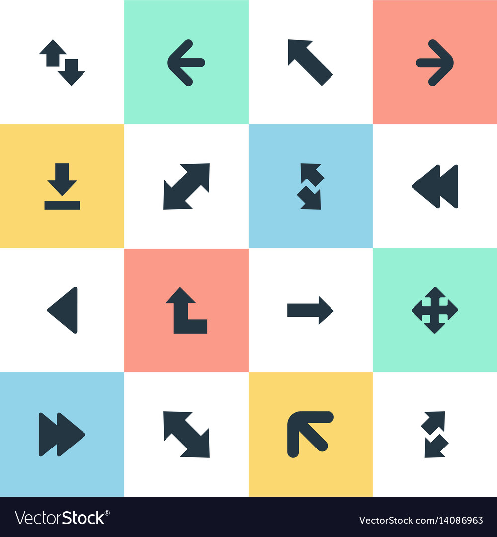 Set of simple indicator icons