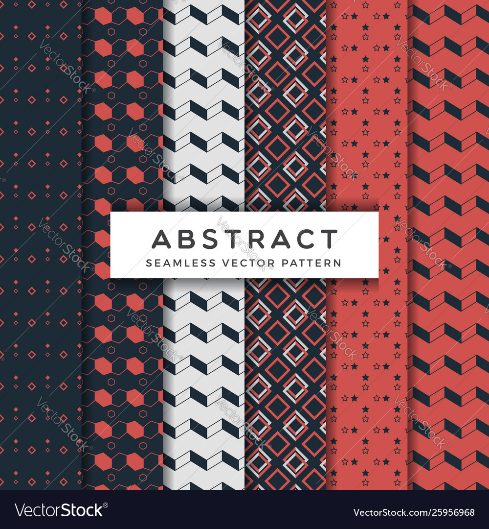 Abstract seamless patterns set